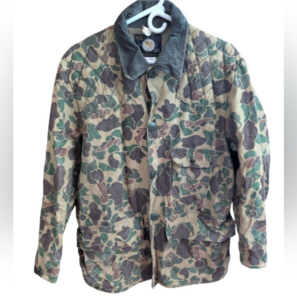 Vintage Sears Camo Men's Hunting Jacket Large U.S.A. Outdoor Field Tested Coat